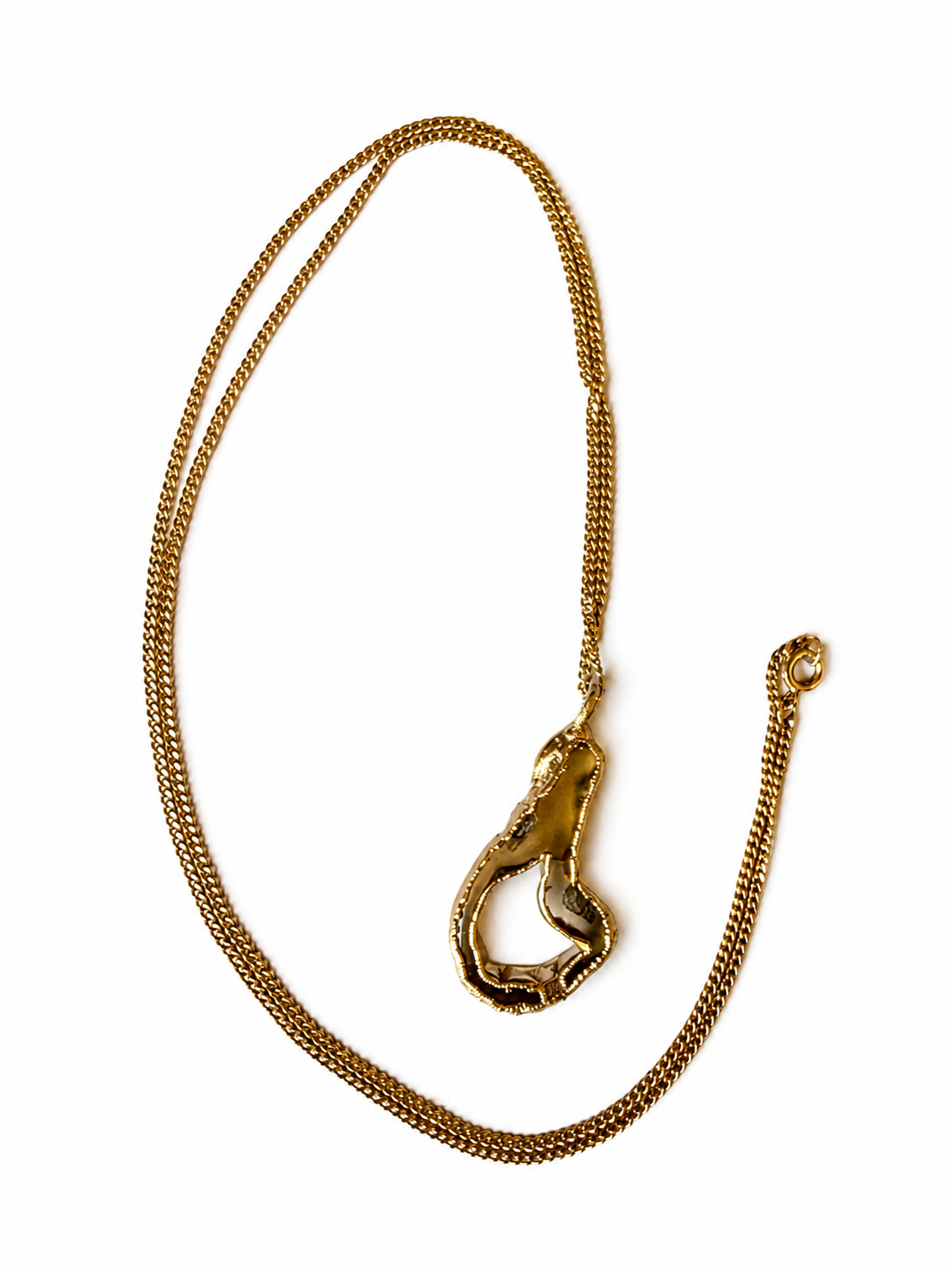 Vintage Agate 22K Gold Bezeled Necklace