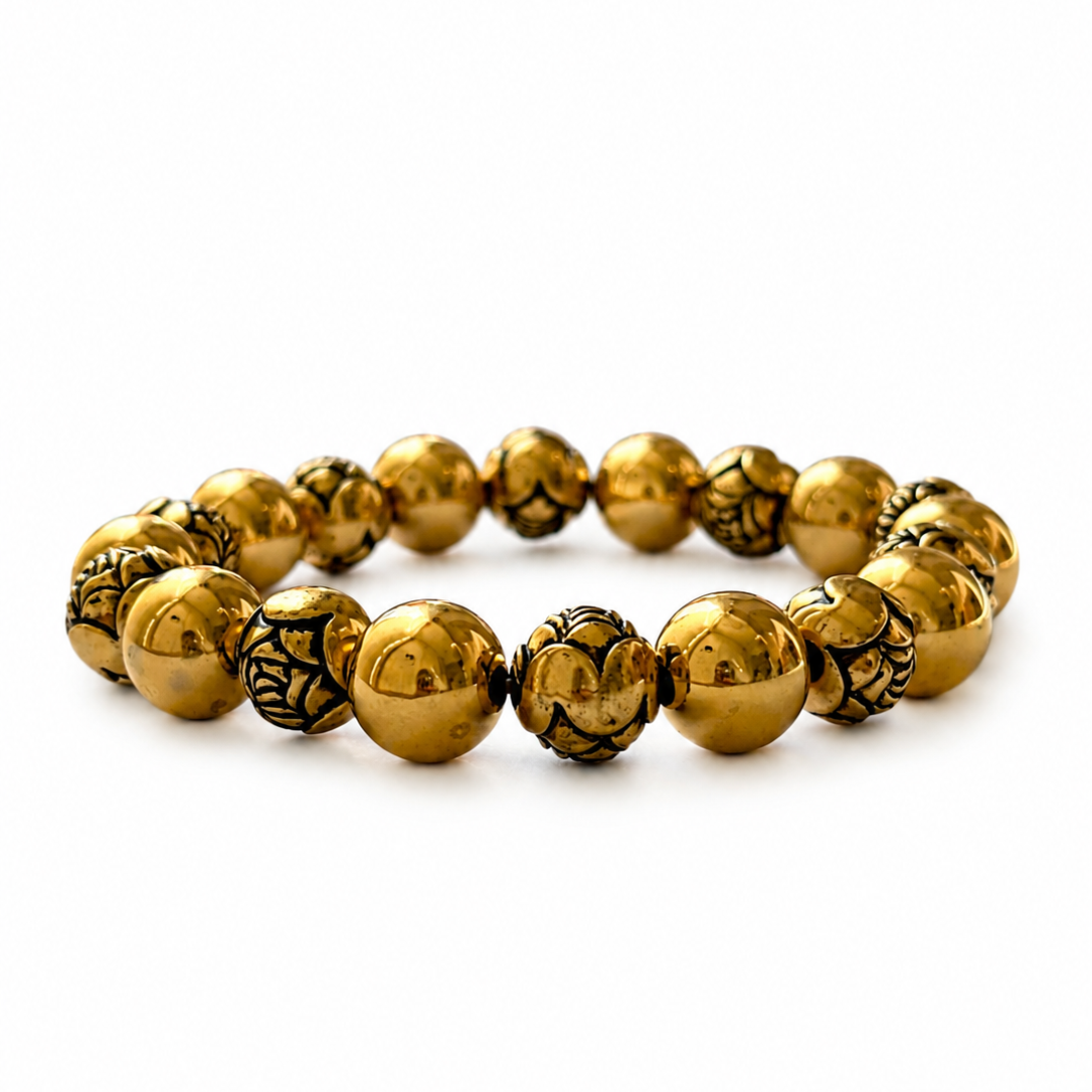 All Gold Vintage Rose Bracelet