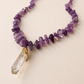 Long Vintage Quartz Amethyst Necklace