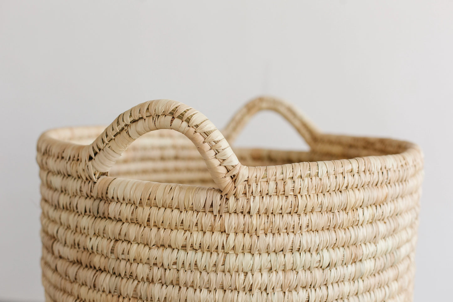 Jumbo Palm Leaf Round Laundry Basket