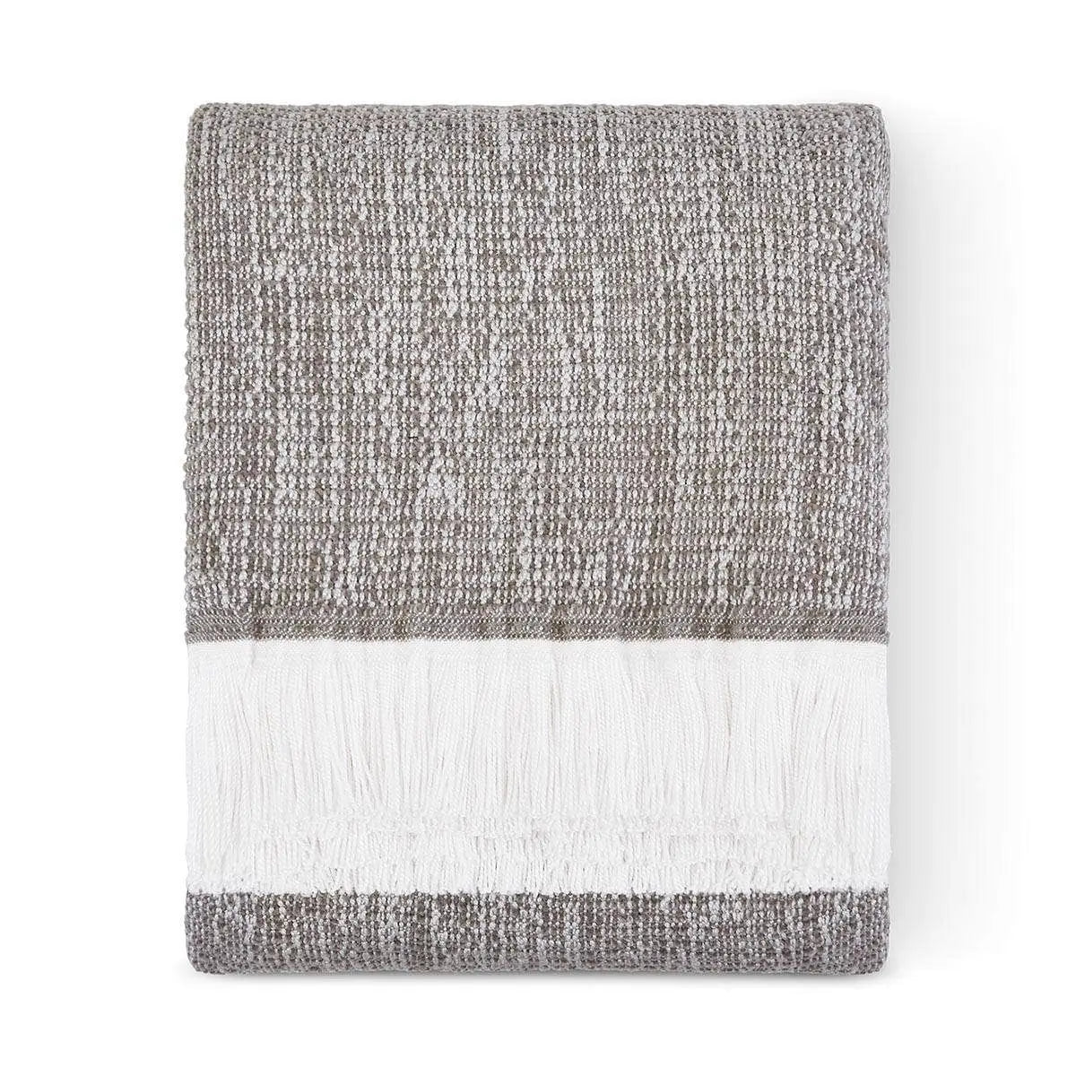 Sunbrella Crosshatch Indoor Outdoor Throw Smoke