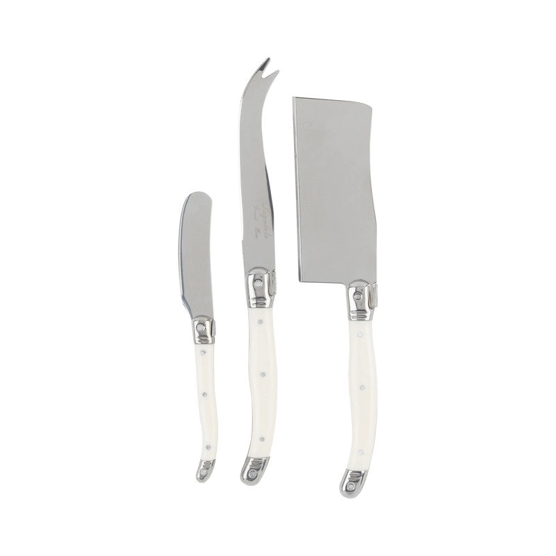 Set of 3 Cheese Knives - Faux Ivory