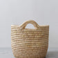 Low Large Palm Leaf Oval Laundry Basket