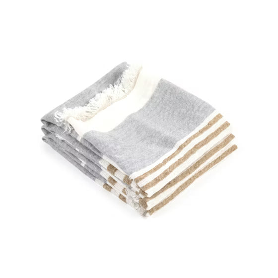 Ash Stripe Guest Towel