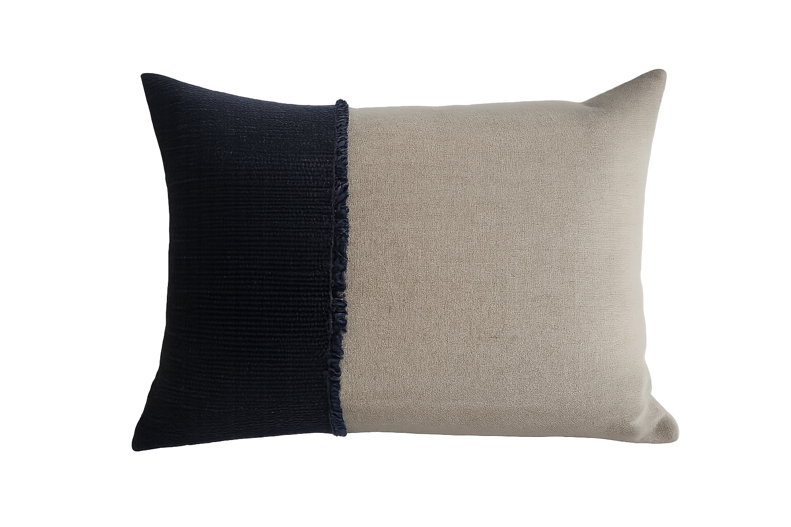 Burlap & Blue Pillow