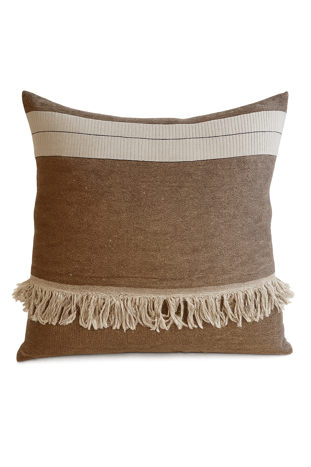 Bruges Stripe Fringe Pillow