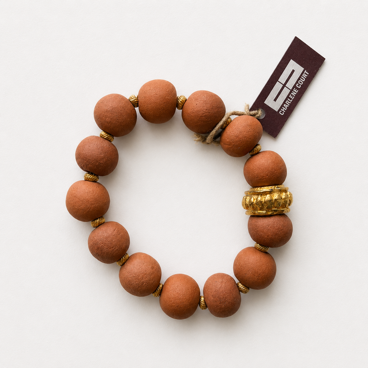 Vintage Clay Beads Bracelet