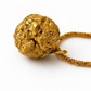 Vintage 22K Gold Plated Iron Pyrite Necklace