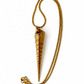 Vintage Gold Plated Screw Shell Necklace