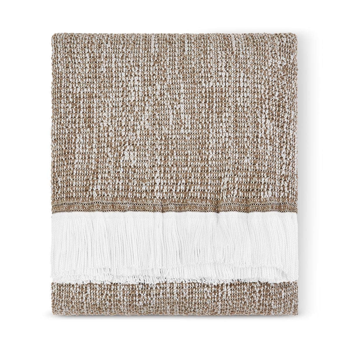 Sunbrella Crosshatch Indoor Outdoor Throw Latte