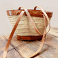 Leather Trim Herringbone Tote, Long Handle