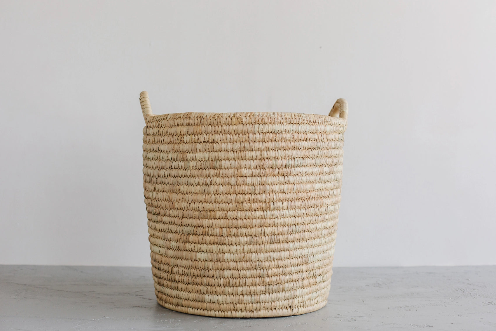 Jumbo Palm Leaf Round Laundry Basket