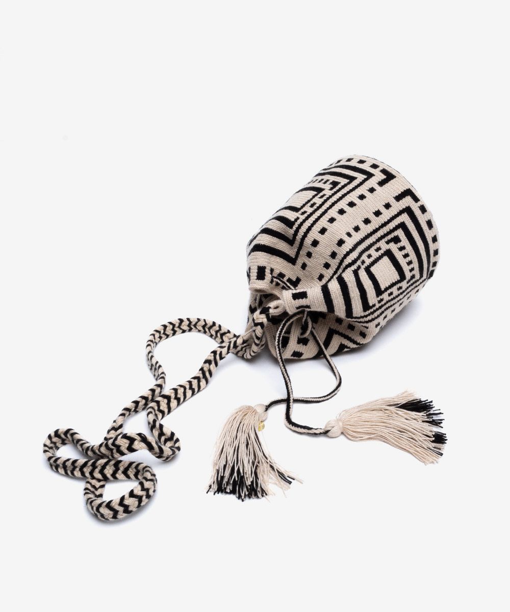 Helena Beige & Black Crossbody Bag
