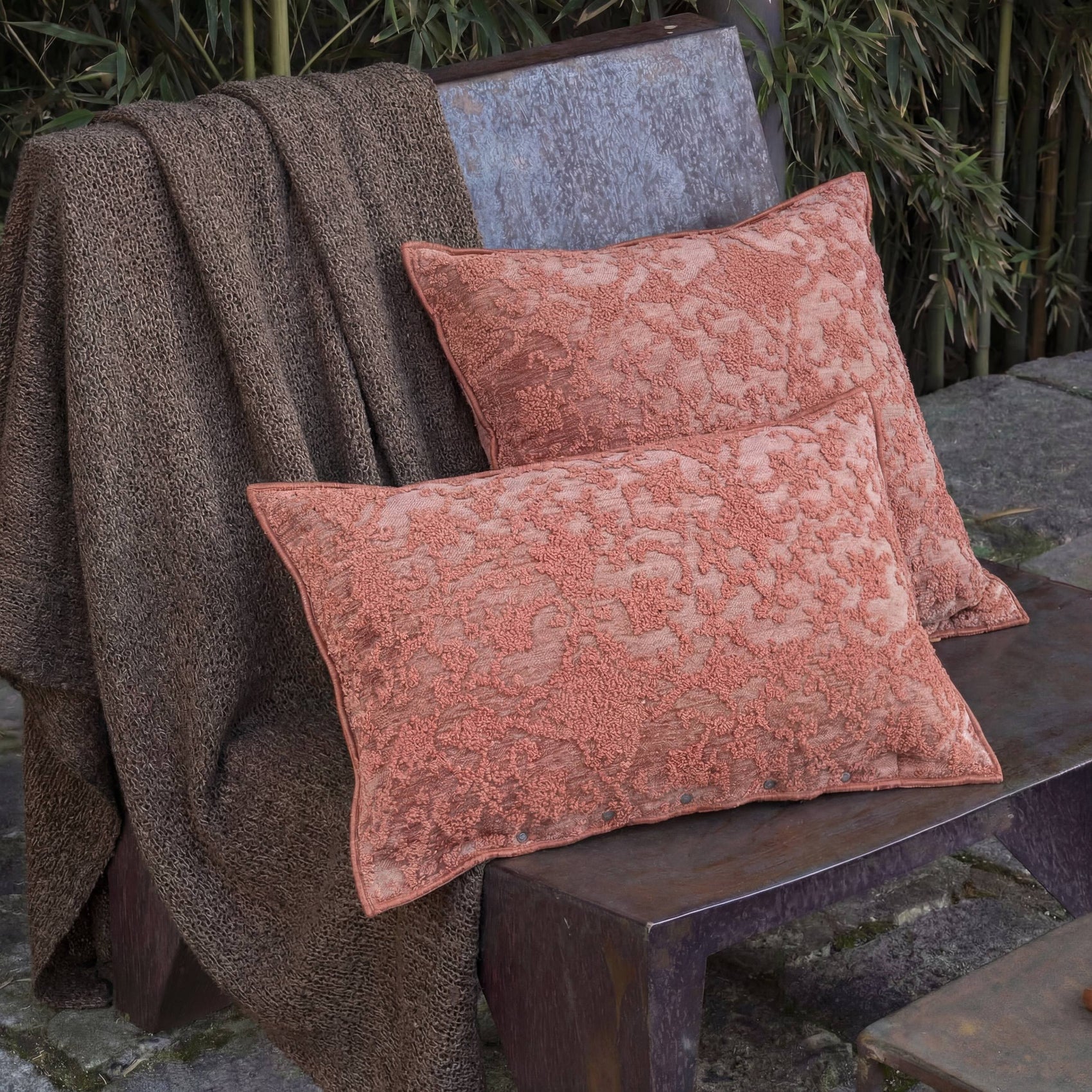 Jacquard Velvet Star Currant Pillow