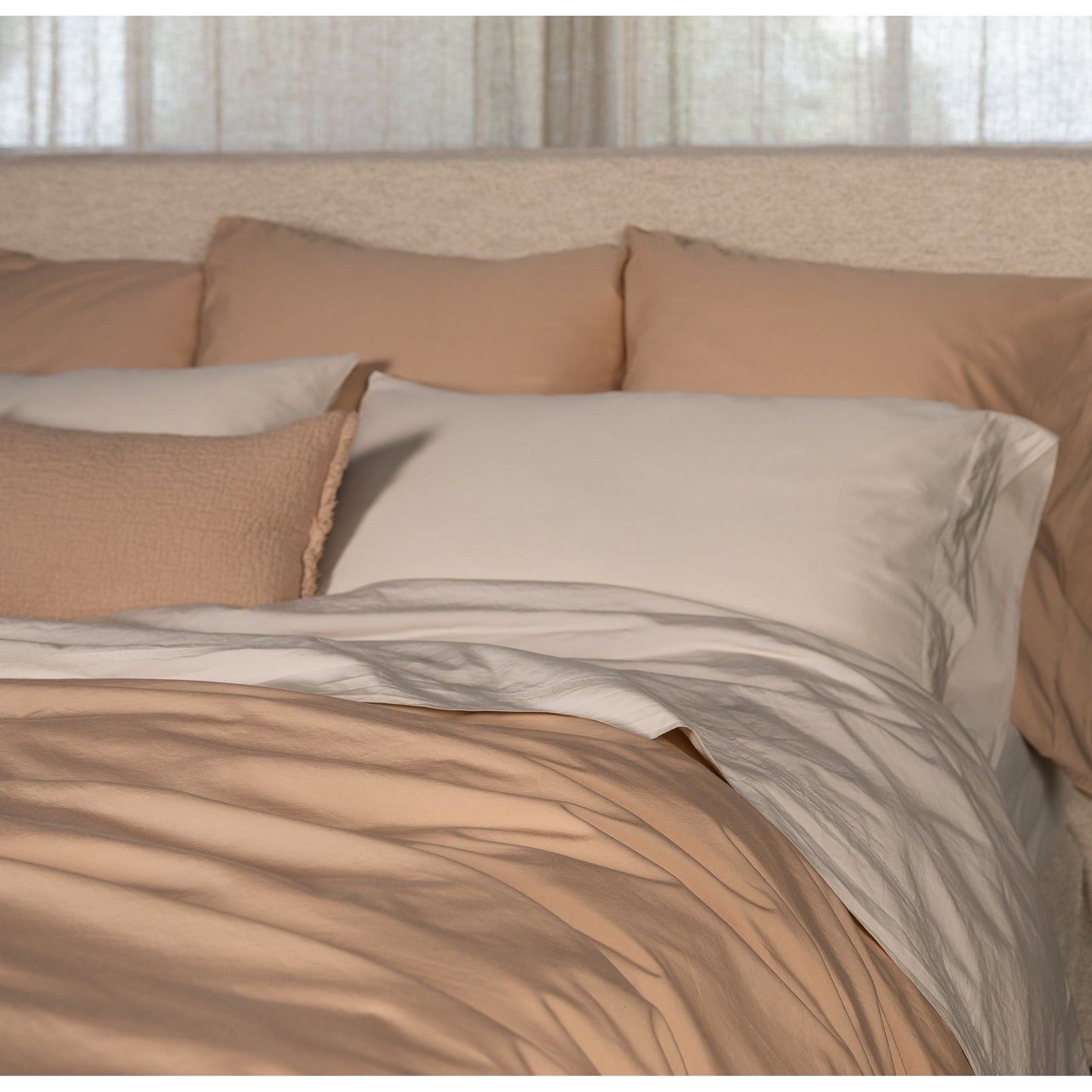 Nude Cotton Silk Duvet Cover