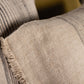 Black Natural Linen Stripe Pillow