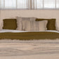 Black Natural Linen Stripe Pillow