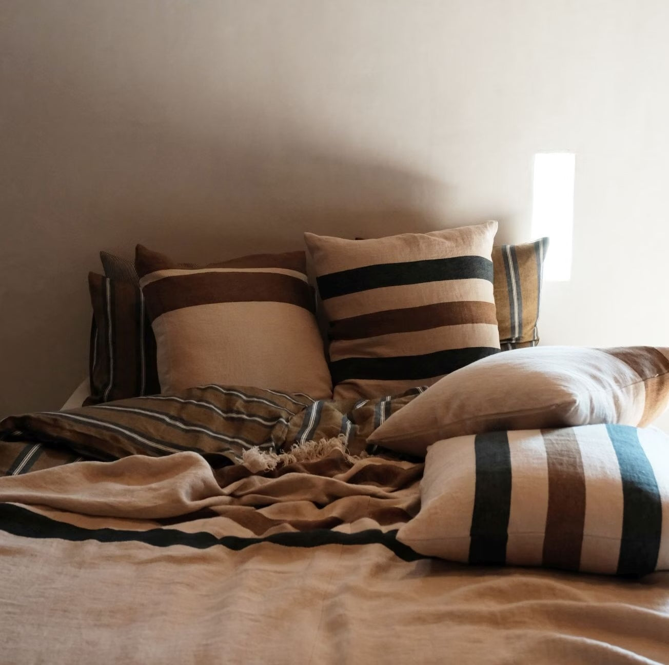 Dakota Stripe Belgian Pillow