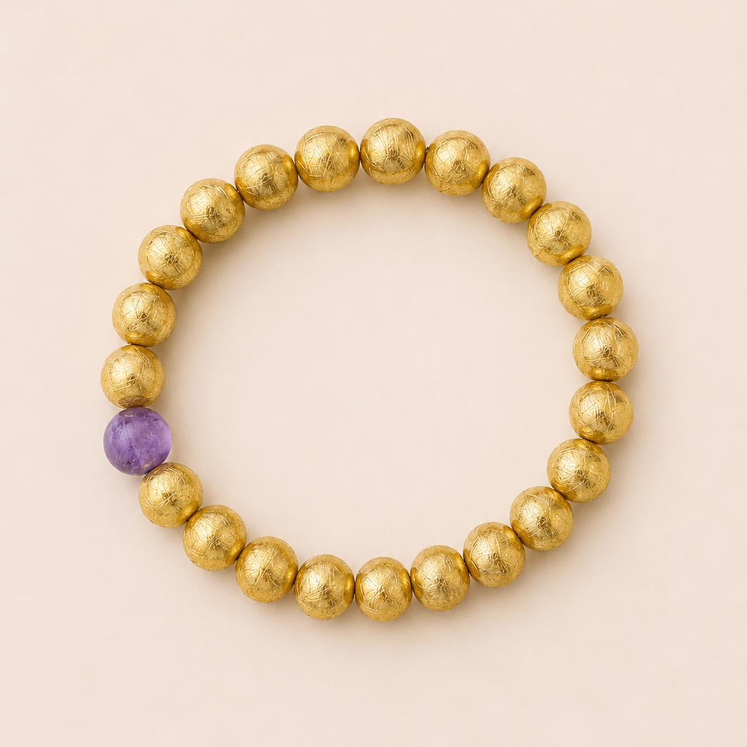 Vintage Amethyst Gold Plated Bracelet
