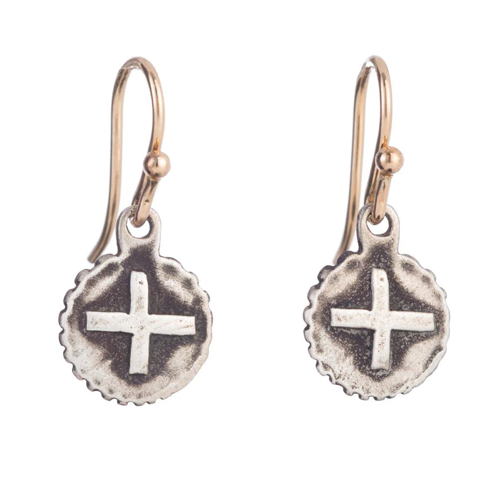 Signature Sterling Silver Cross Earrings