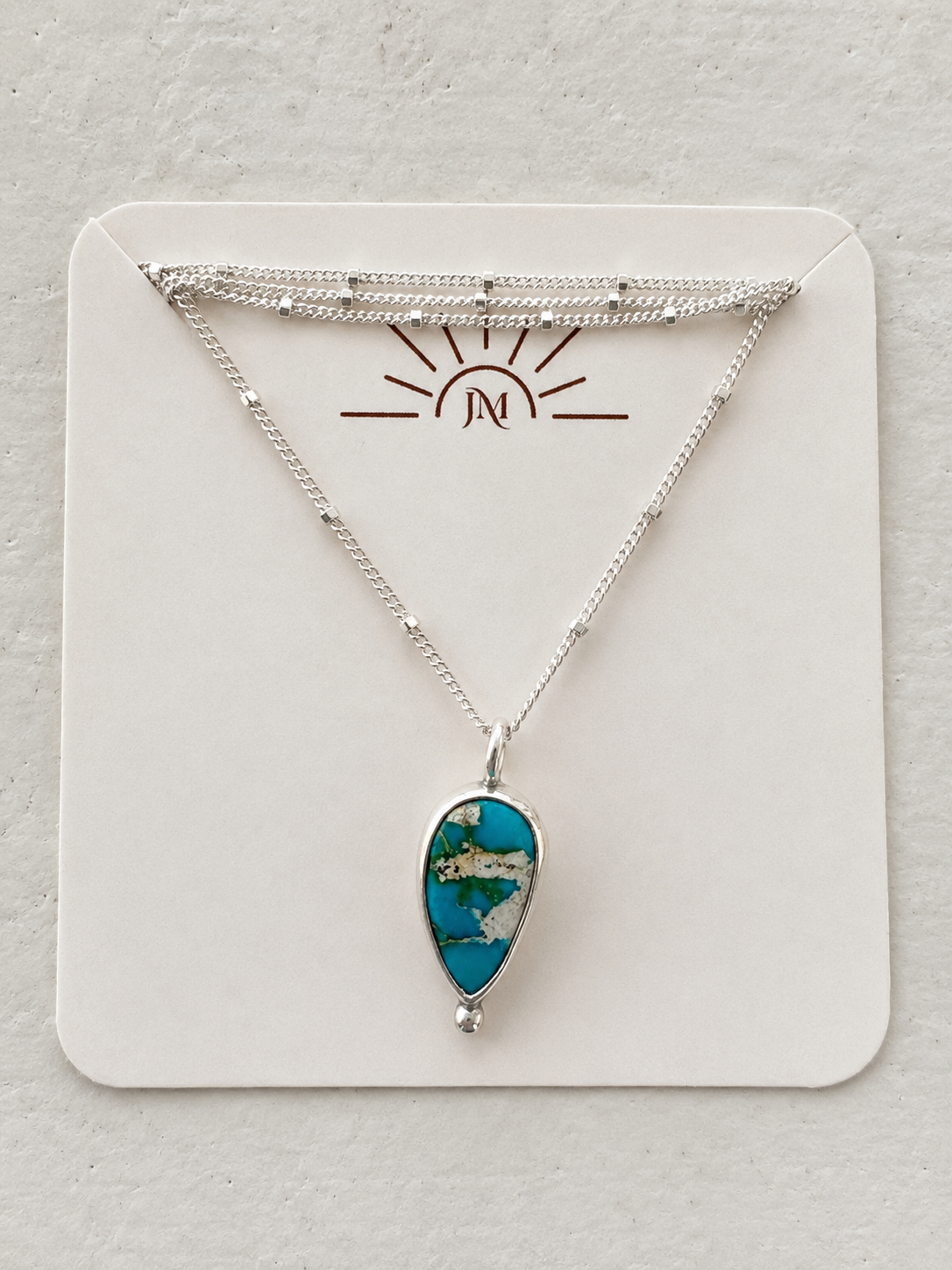 Sonoran Turquoise 18" Sterling Silver Necklace