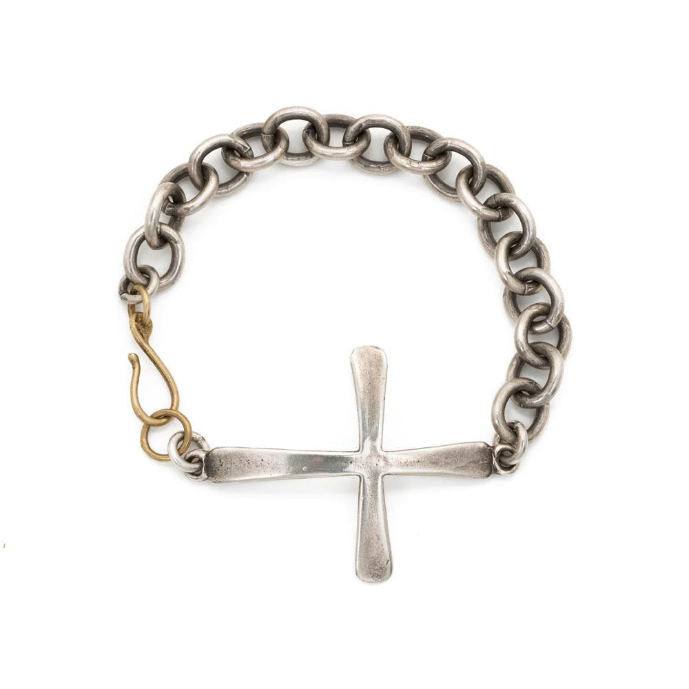 Sterling Coptic Cross Bracelet