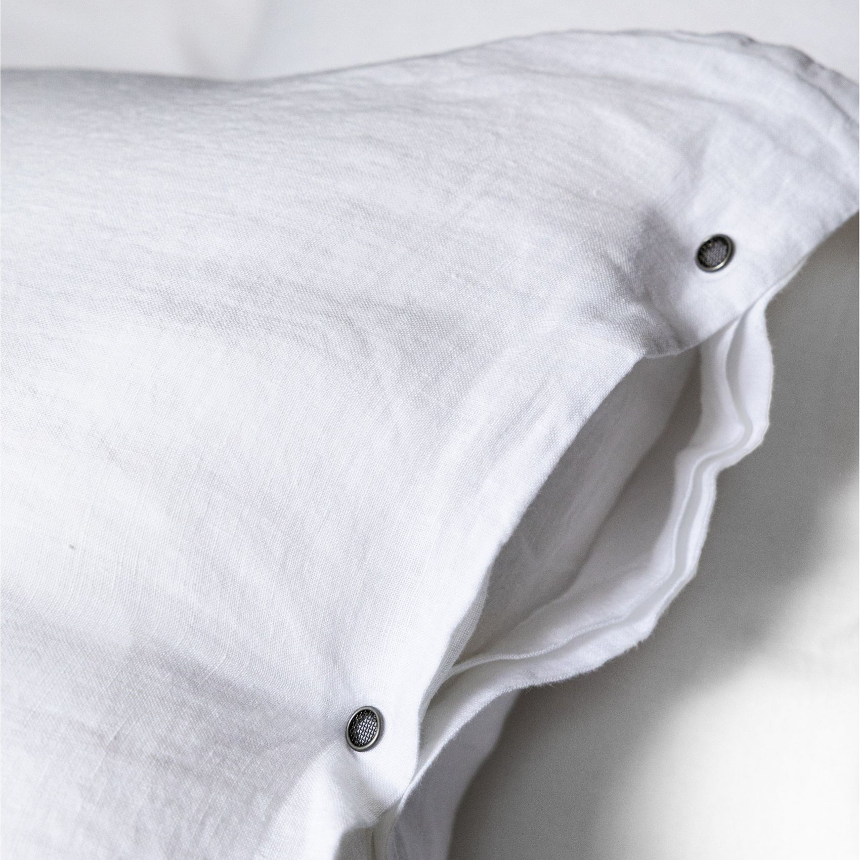 Ecru Washed Linen Pillowcase
