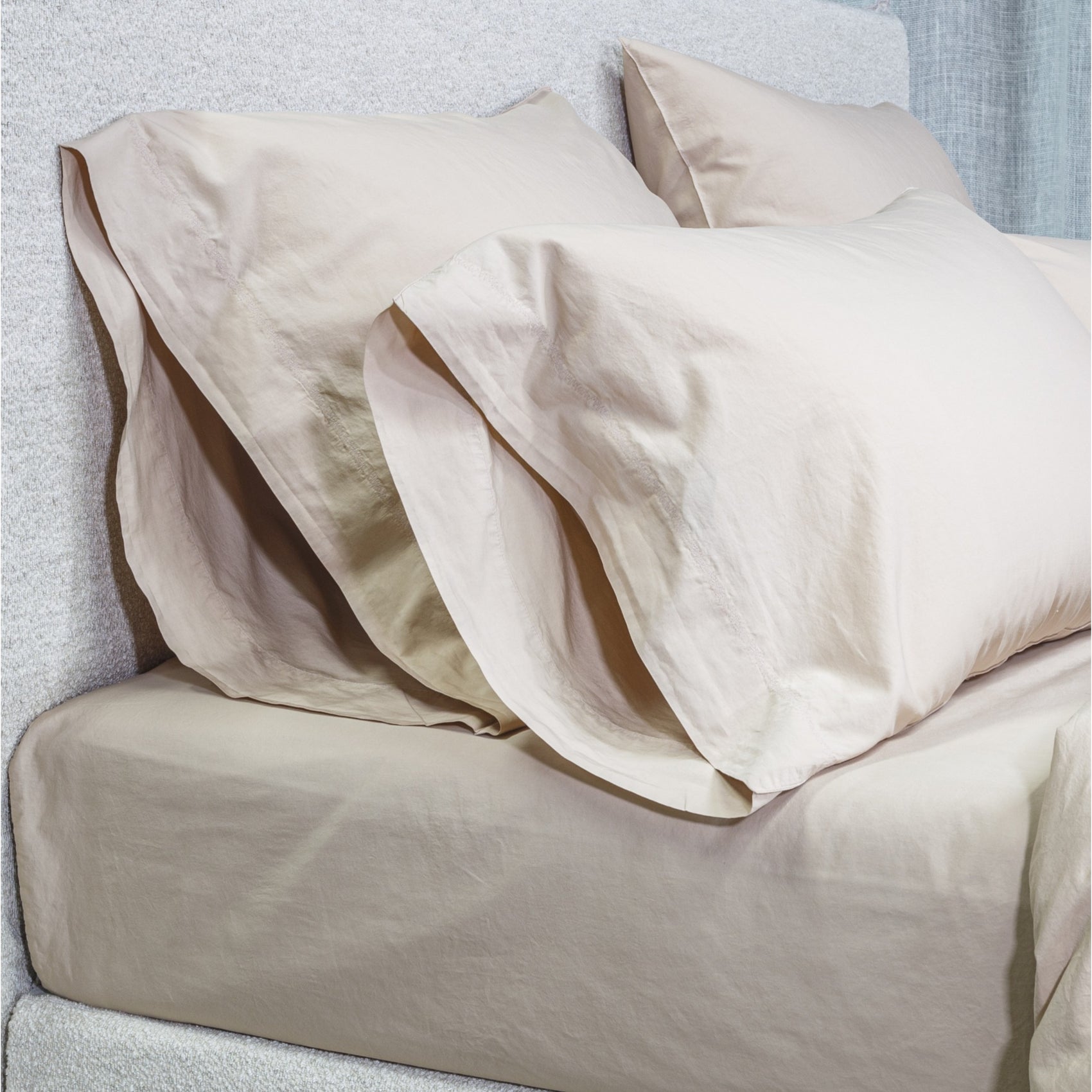 Nude Cotton Silk Pillowcase Set