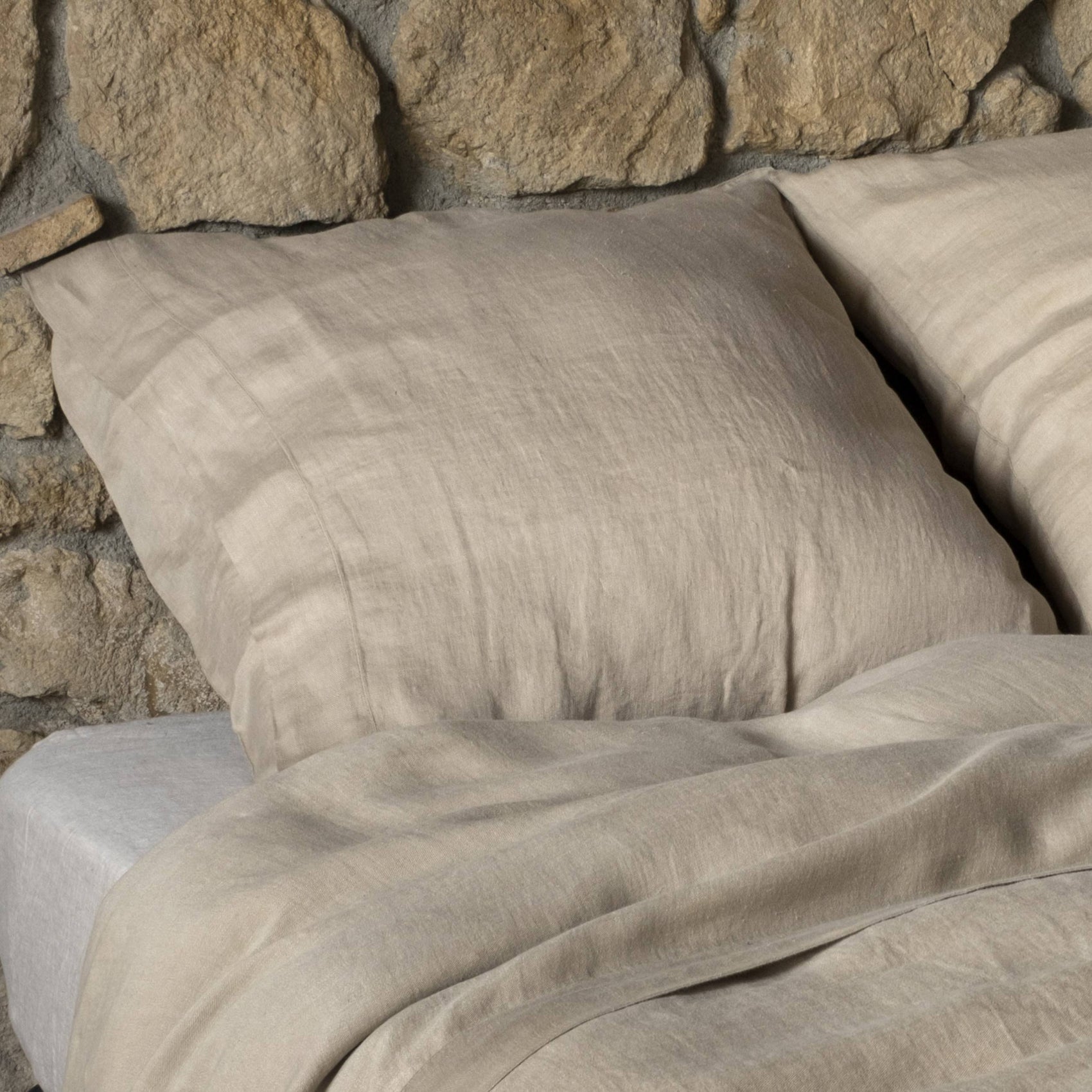 Lin Satin Washed Linen Pillowcase