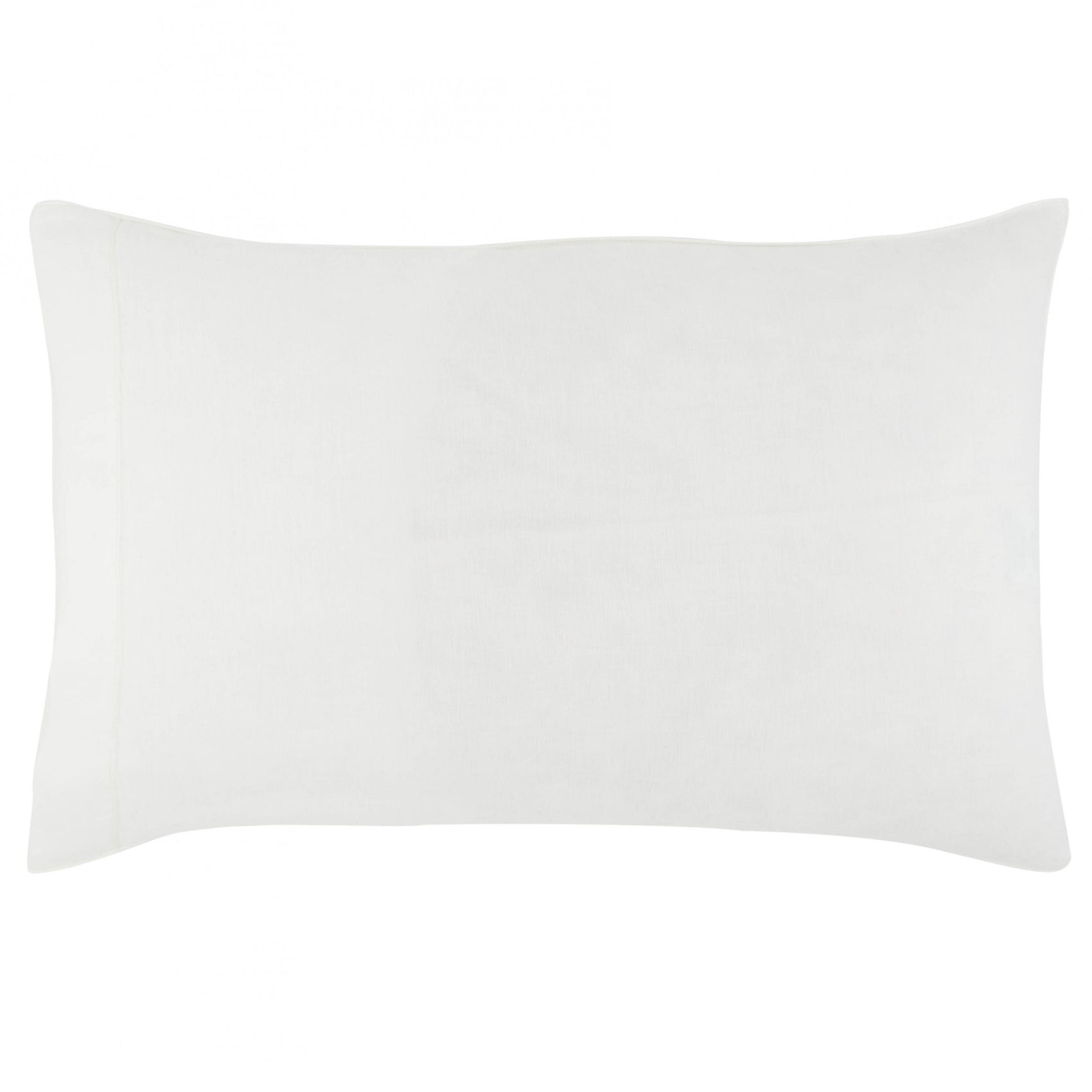 Ivoire Satin Washed Linen Pillowcase