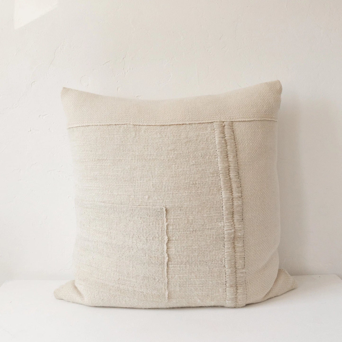 White Patchwork Pillow
