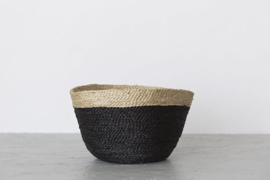 Jute Bowl - Charcoal with Natural Trim