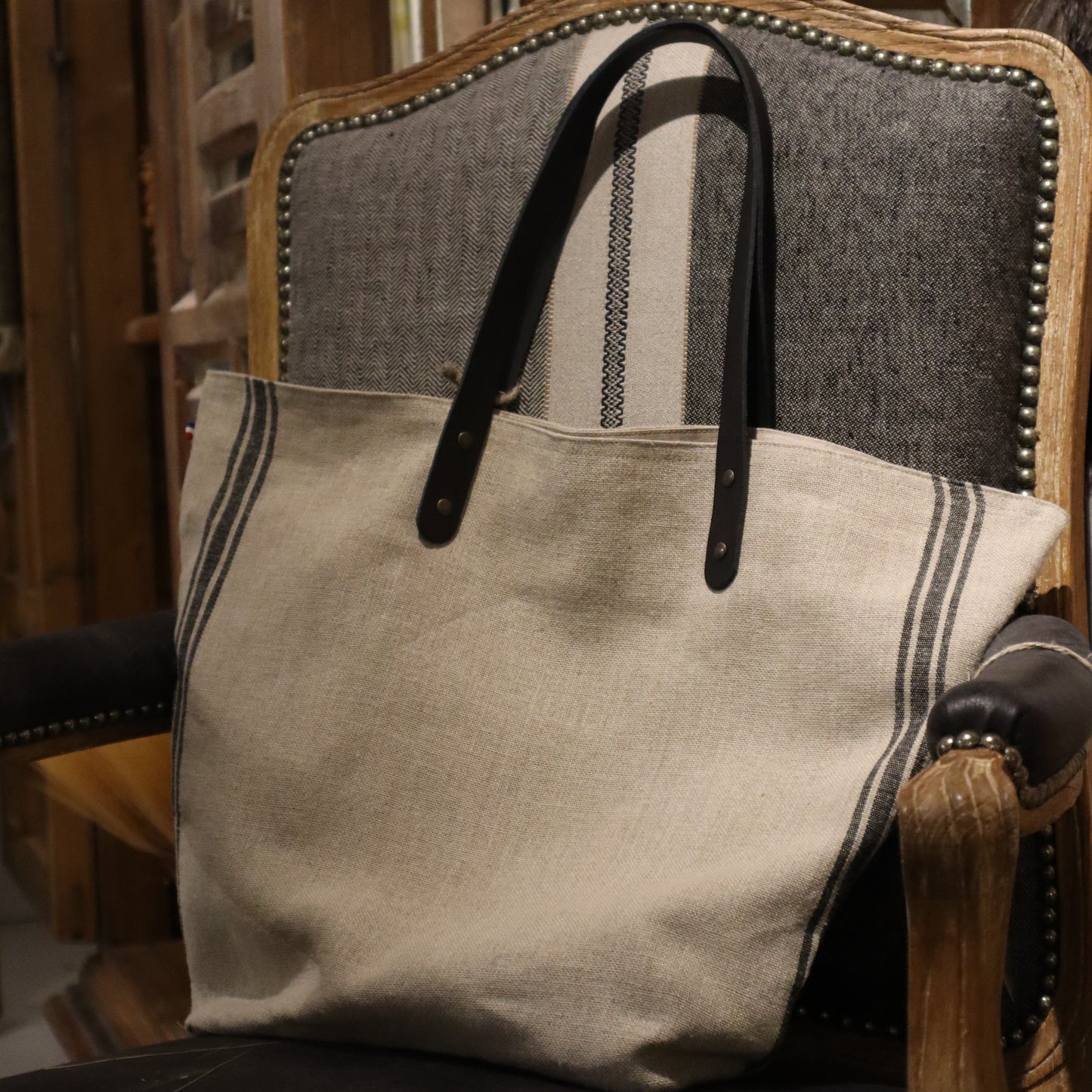Leather Handle Thieffry Tote