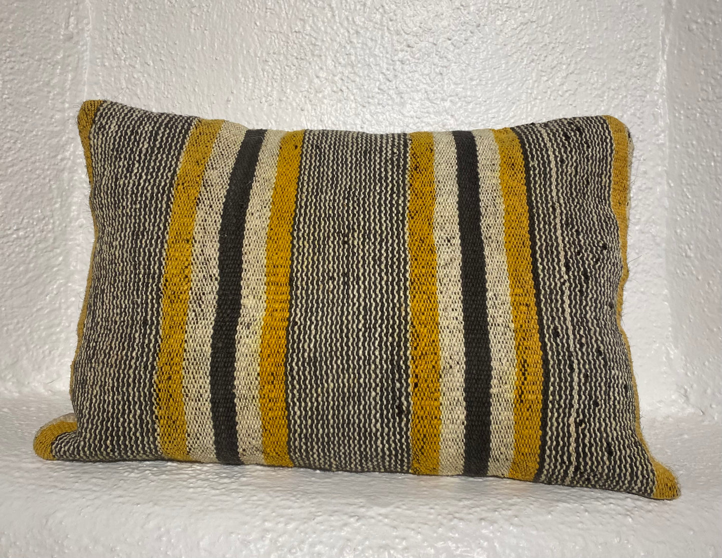 Charcoal and Ochre Pillow