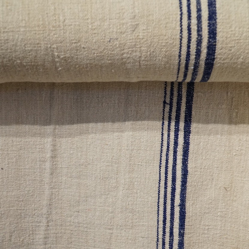 Blue Stripe Vintage Linen Roll
