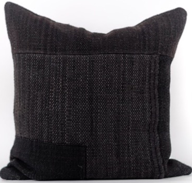Makun Black Patchwork Pillow
