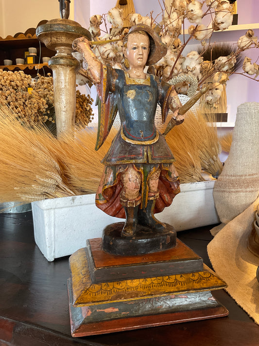 Mexican Saint Michael Archangel Sculpture