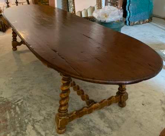 18th C. Colonial Revival Wood Dining Table